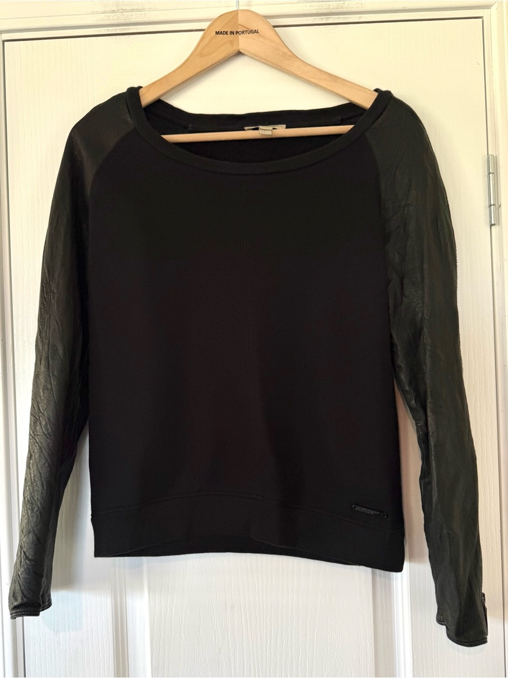 Burberry Brit Pullover Lambskin Sleeves with Zippers